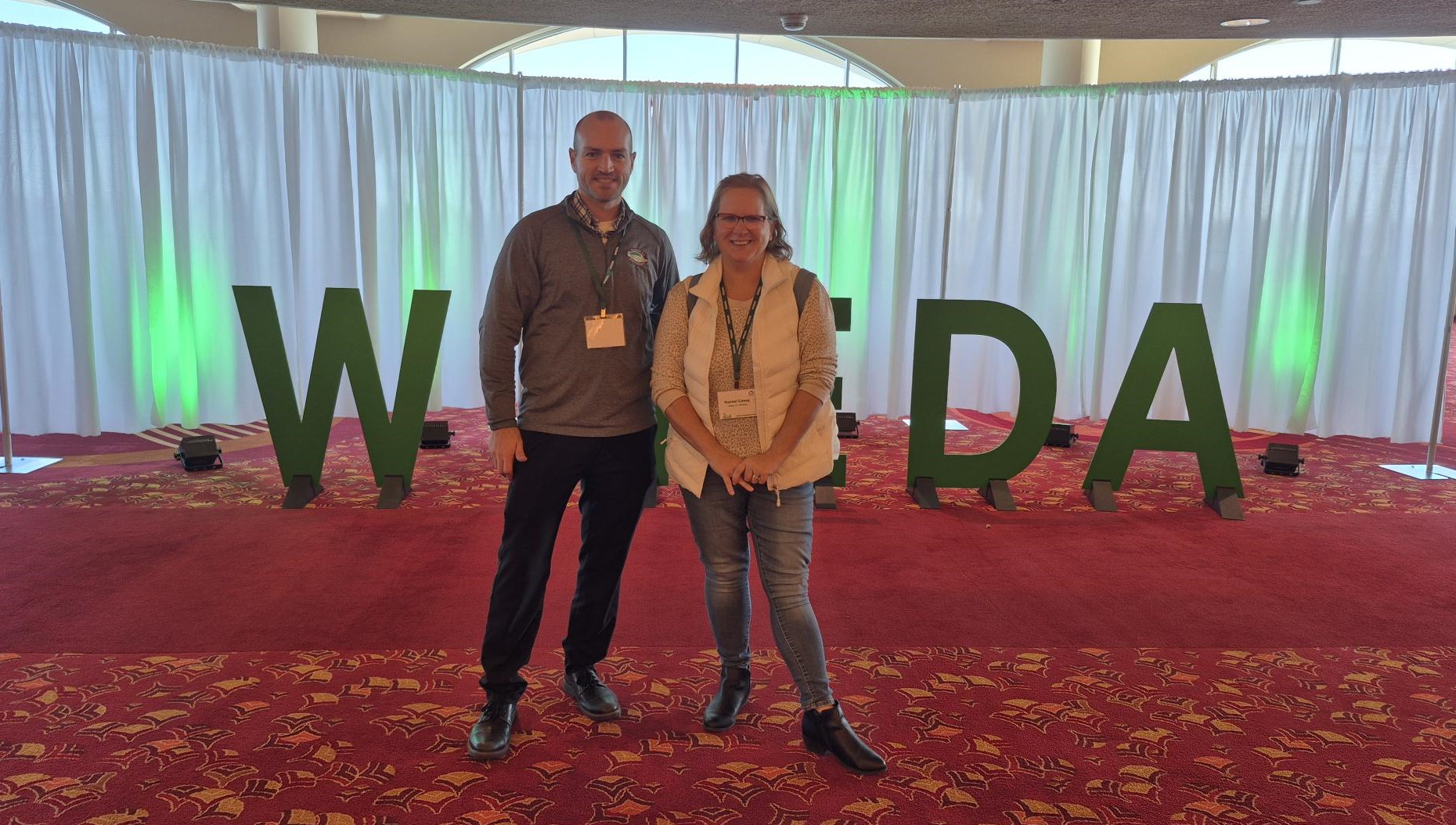 Alex Allon and Rachel Covey at the WHEDA Conference