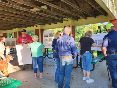 People talking at the Park and Connect Event 